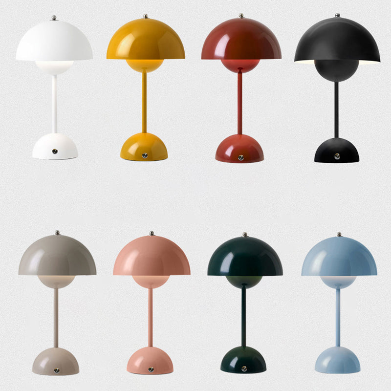 Macaroon Dome Shade Table Lamp, Simple Metal Table Light with An On/Off Switch