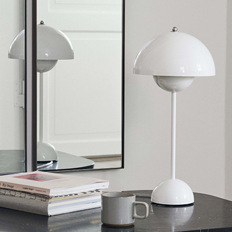 Macaroon Dome Shade Table Lamp, Simple Metal Table Light with An On/Off Switch