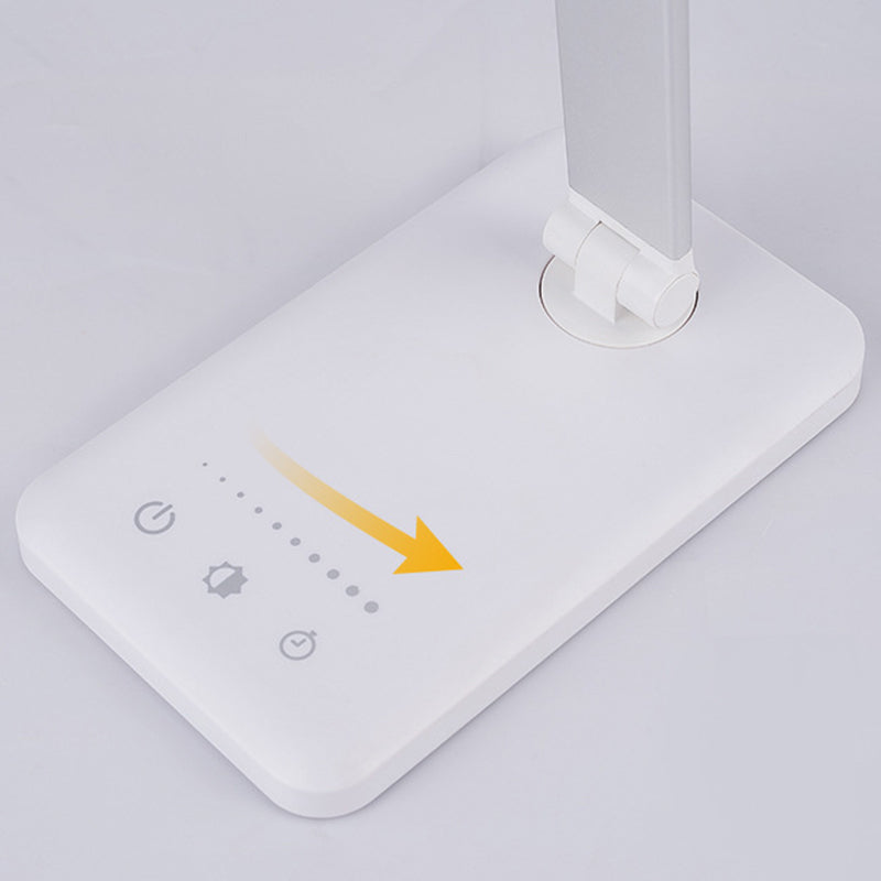 USB Table Lamp with Touch Control, Task Style Metal Folding Table Light for Bedroom