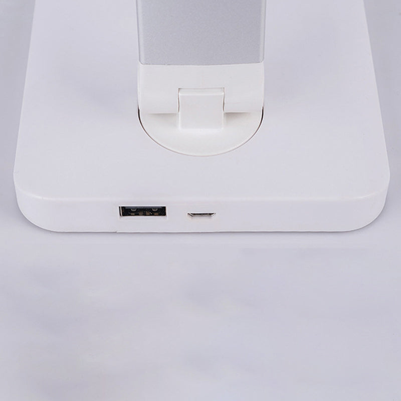USB Table Lamp with Touch Control, Task Style Metal Folding Table Light for Bedroom