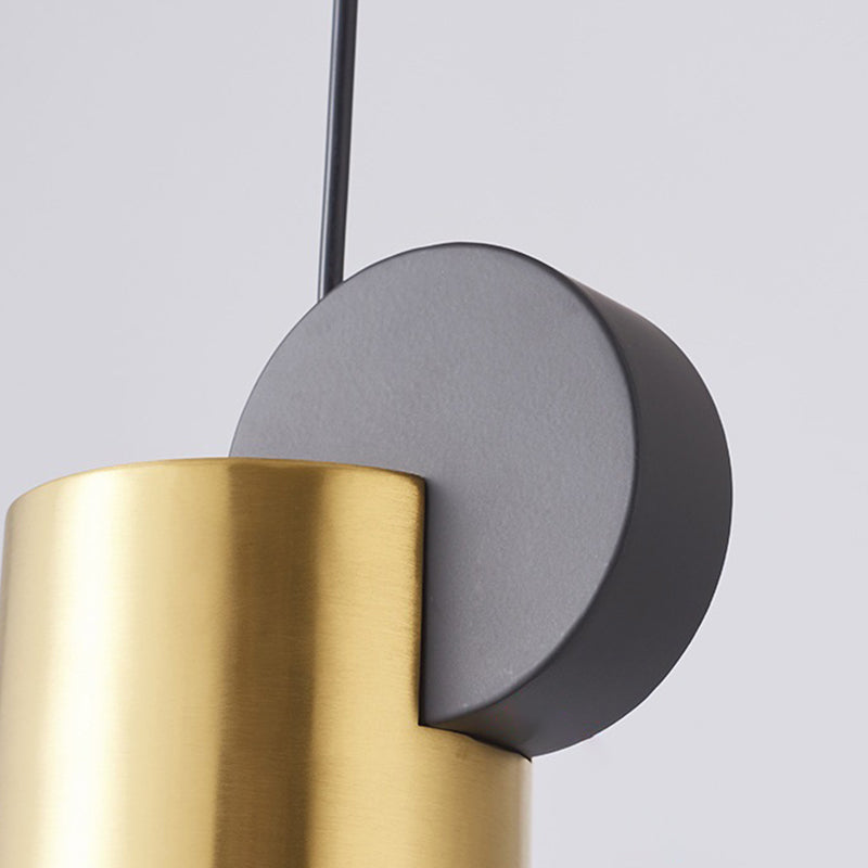 Contemporary Geometric Shaped Drop Pendant Metal 1 Light Suspension Light