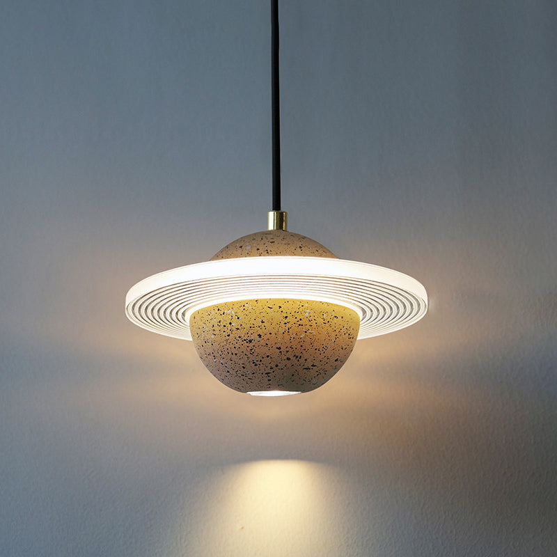 Runden Lichthänger moderner Zement 1 Leuchte LED Hanging Leuchten