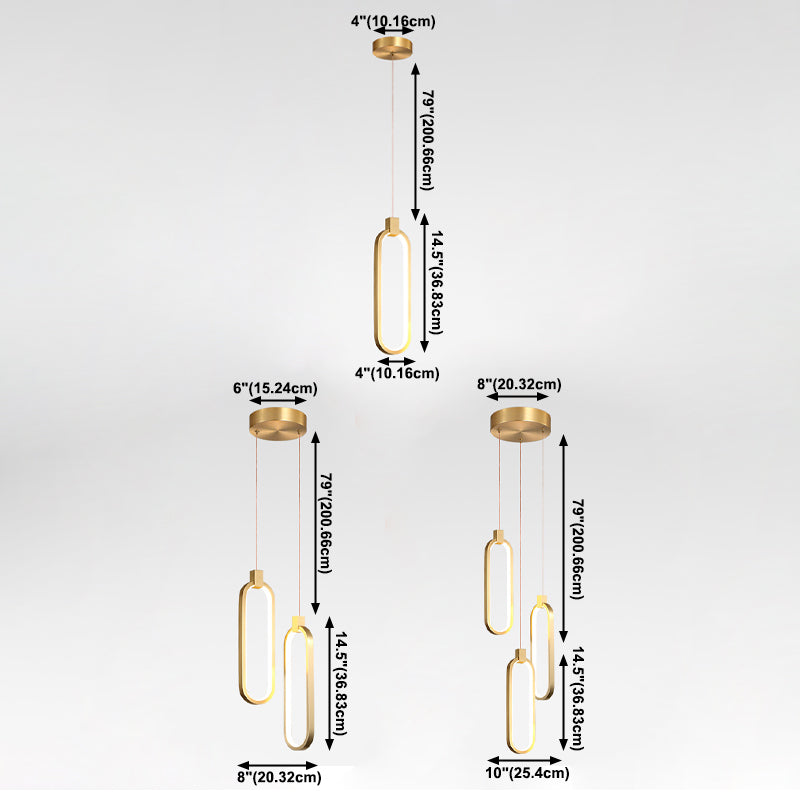 Modern Simplicity LED Pendant Light Aluminium Linear Hanging Lamp with Silicone Shade