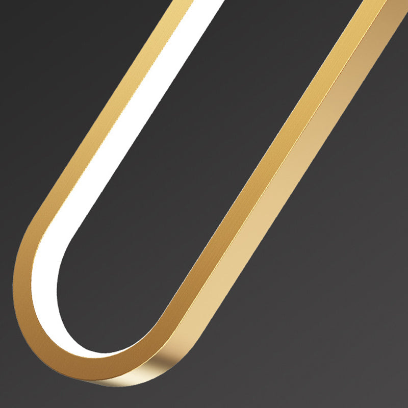 Modern Simplicity LED Pendant Light Aluminium Linear Hanging Lamp with Silicone Shade