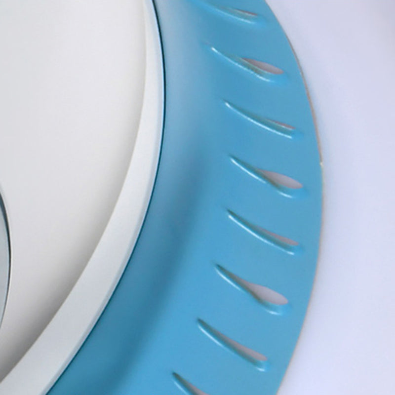Ventilador de techo LED conciso moderno Ligera de hierro lacado con ventiladores de techo circular con sombra acrílica