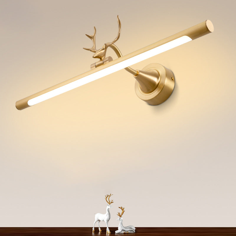 Postmodern Antlers Wall Sconce Gold One-Blub Metal Wall Mounted Lamps for Bathroom