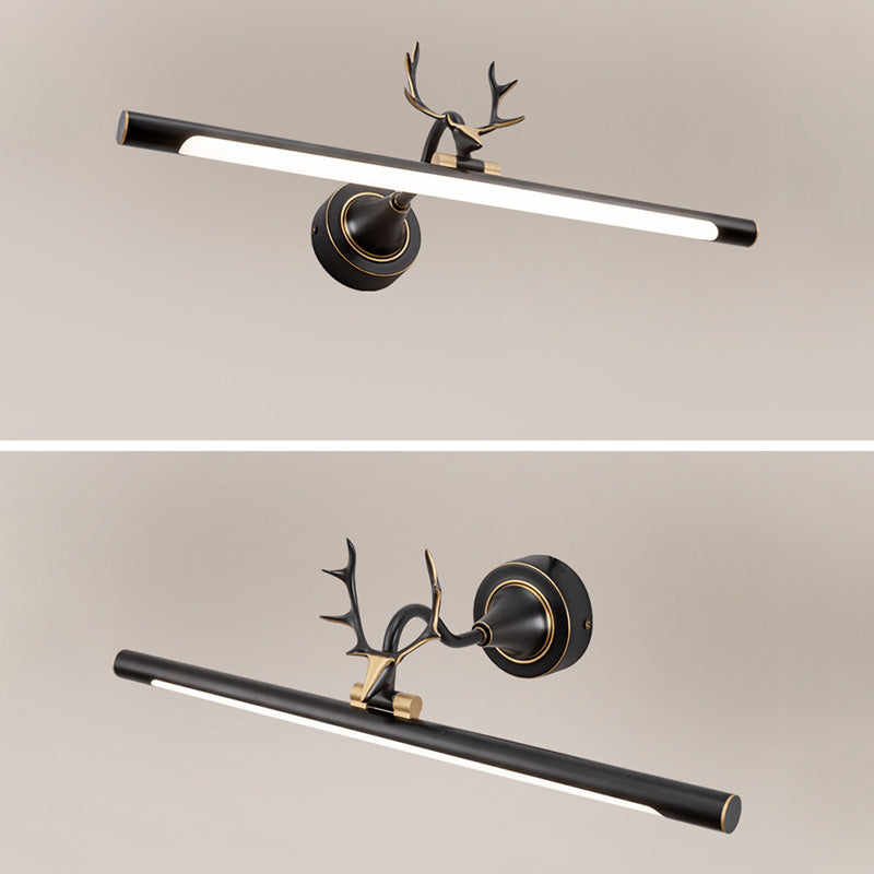 Postmodern Antlers Wall Sconce Gold One-Blub Metal Wall Mounted Lamps for Bathroom