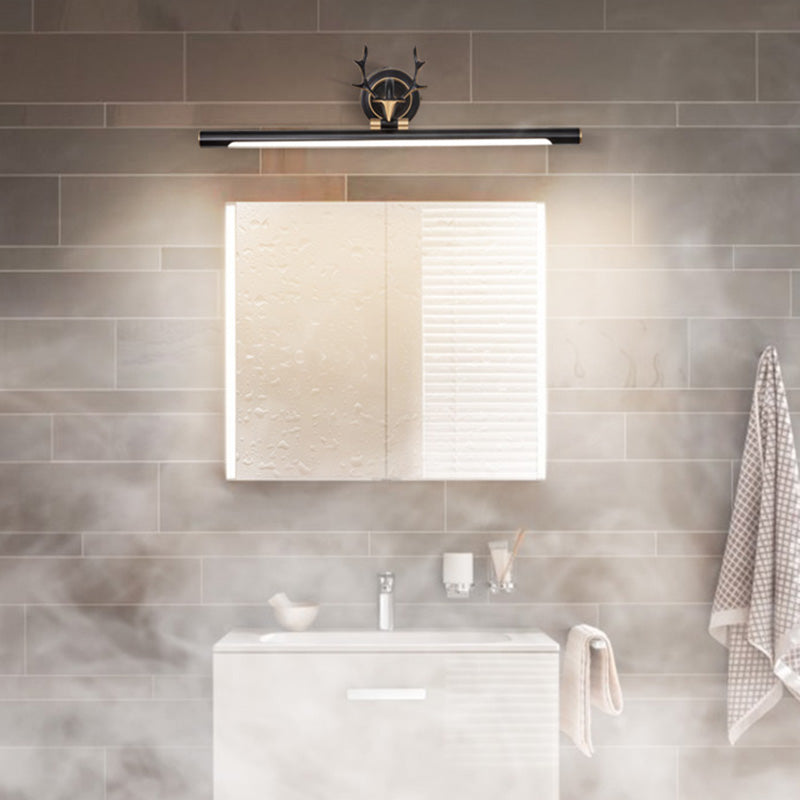 Postmodern Antlers Wall Sconce Gold One-Blub Metal Wall Mounted Lamps for Bathroom