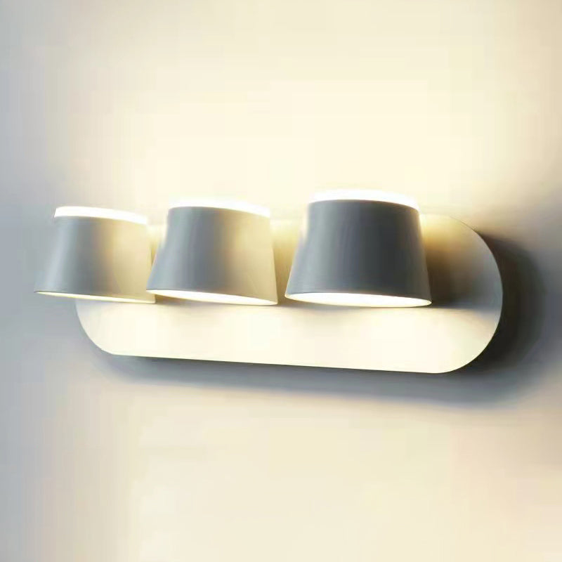 Modern Montaggio Montano Light con ombra acrilica Luce calda Luce in nero in nero/bianco