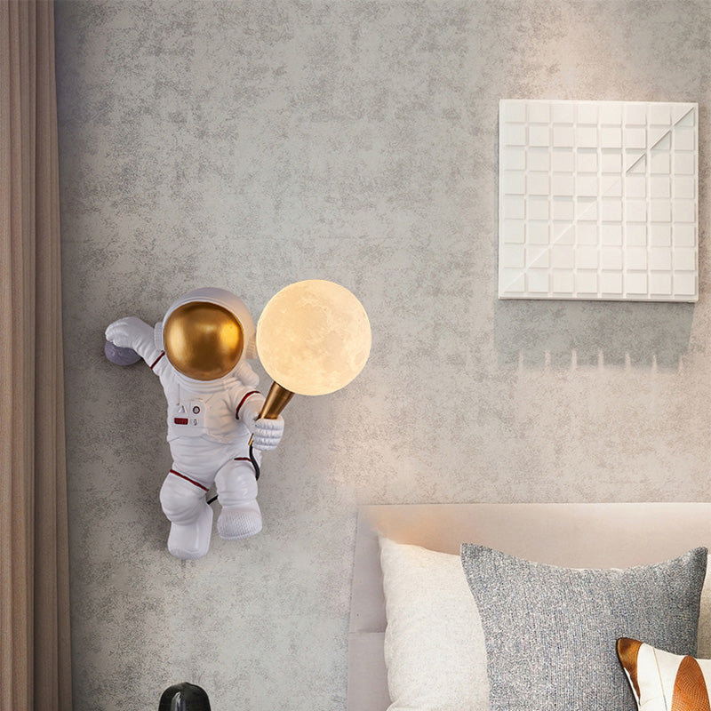 Contemporary Simplicity Wall Sconce Lights Astronaut Shape Light for Bedroom