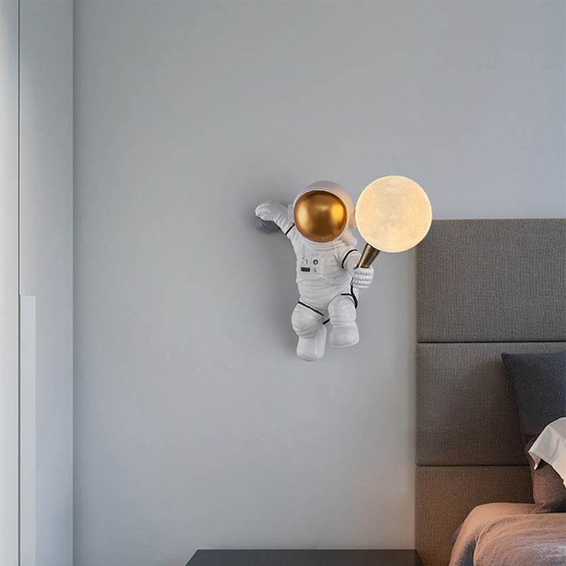 Contemporary Simplicity Wall Sconce Lights Astronaut Shape Light for Bedroom