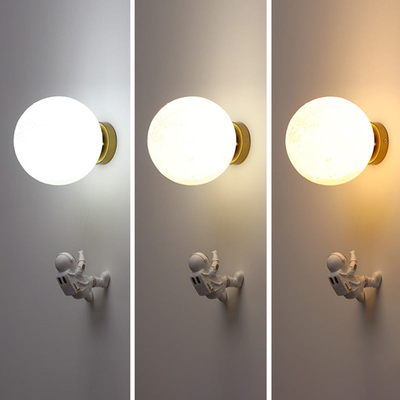 Child Room One Head Wall Sconce Astronauts Boy Room Wall Mounted Light Fixture