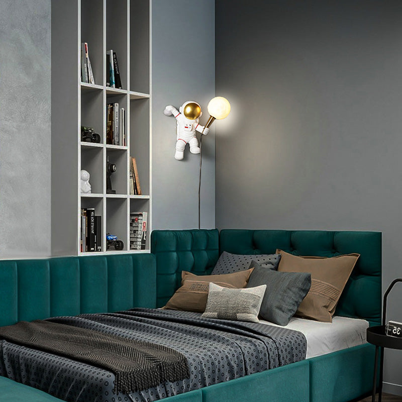 Minimalismo moderno Disparo de pared doméstica con sombra blanca para la habitación de los niños del dormitorio