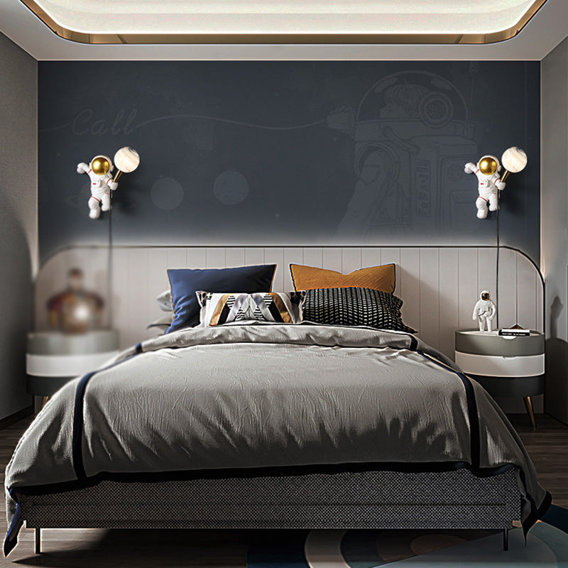 Minimalismo moderno Disparo de pared doméstica con sombra blanca para la habitación de los niños del dormitorio