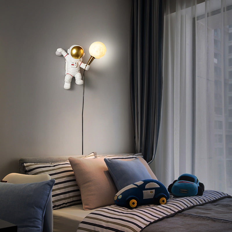 Minimalismo moderno Disparo de pared doméstica con sombra blanca para la habitación de los niños del dormitorio