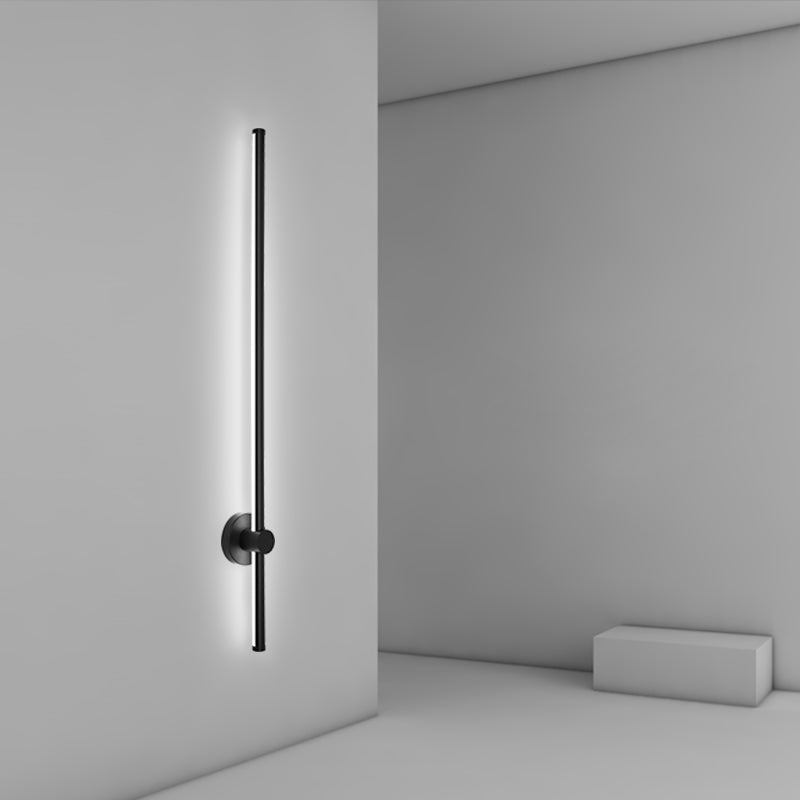 Metalen lineaire wandlicht SCONCES LED HEDENDAAGE WANDELEMUST LICHTBRIJFTE IN ZWART