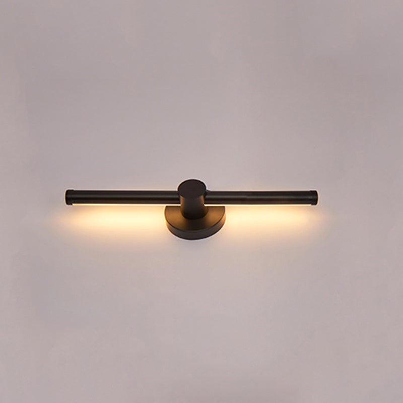 Metalen lineaire wandlicht SCONCES LED HEDENDAAGE WANDELEMUST LICHTBRIJFTE IN ZWART
