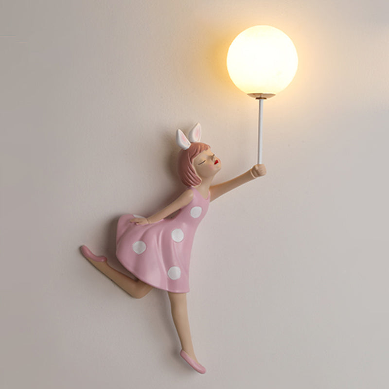 Lovely Little Girl Wall Sconce LED Wall Mounted Light Fixture for Kid Room