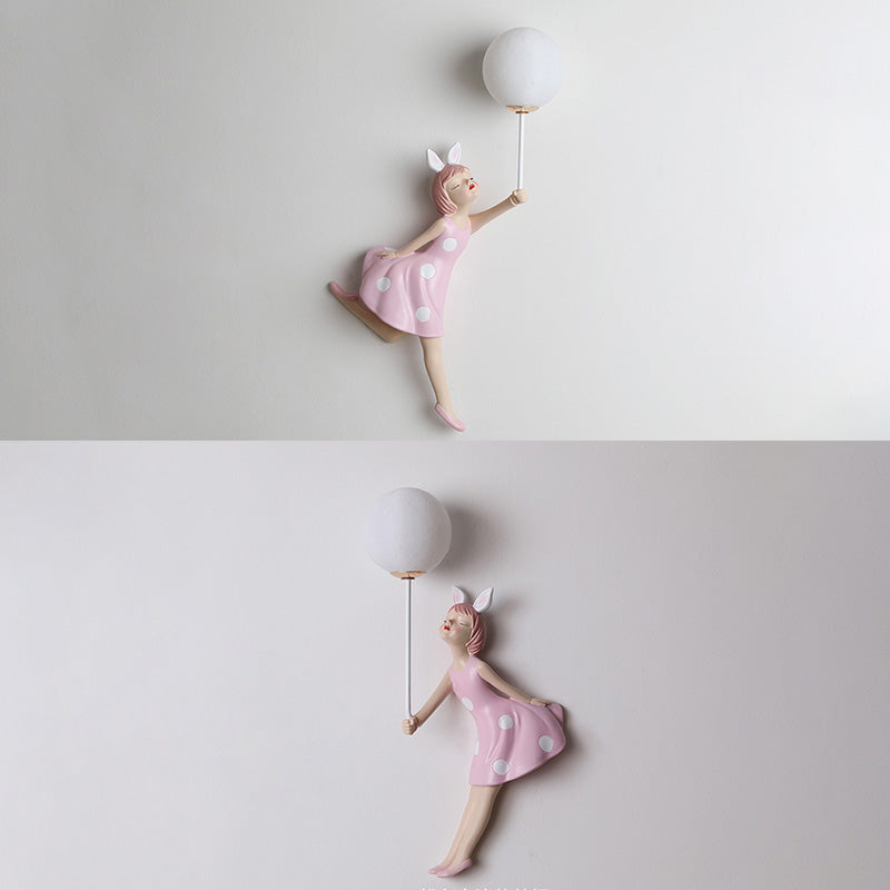 Lovely Little Girl Wall Sconce LED Wall Mounted Light Fixture for Kid Room
