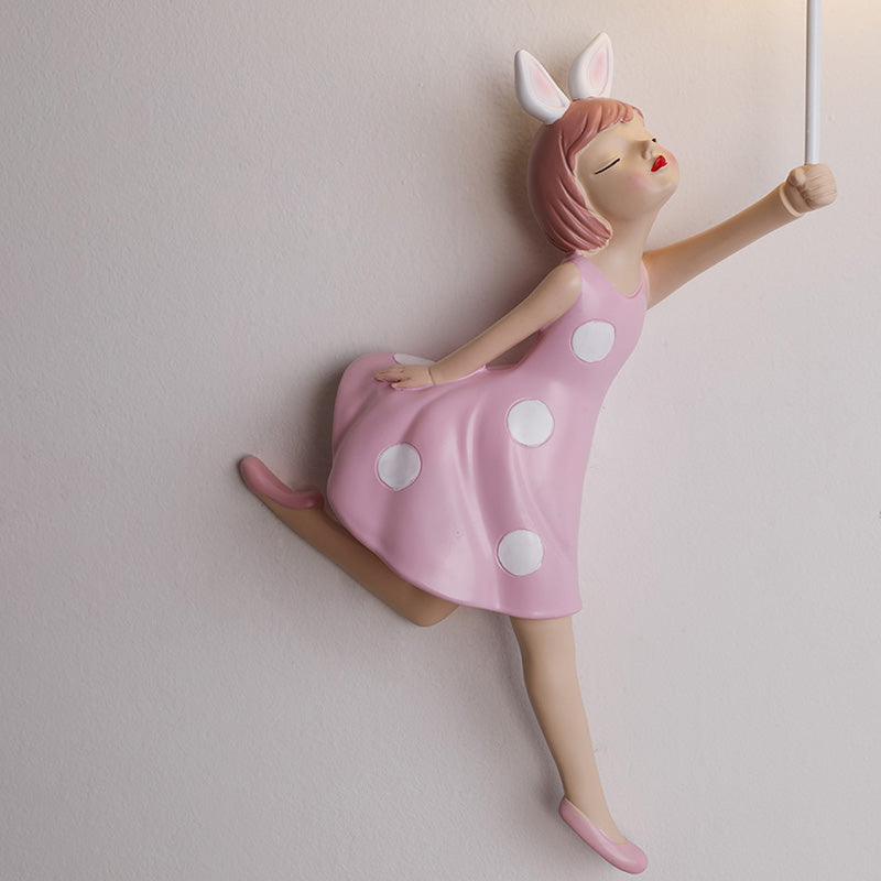 Lovely Little Girl Wall Sconce LED Wall Mounted Light Fixture for Kid Room
