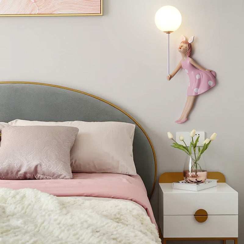 Lovely Little Girl Wall Sconce LED Wall Mounted Light Fixture for Kid Room