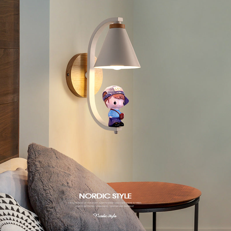 Créativité Mall Mur Sconce Boy and Girl Wall Murd Lightture For Child Room