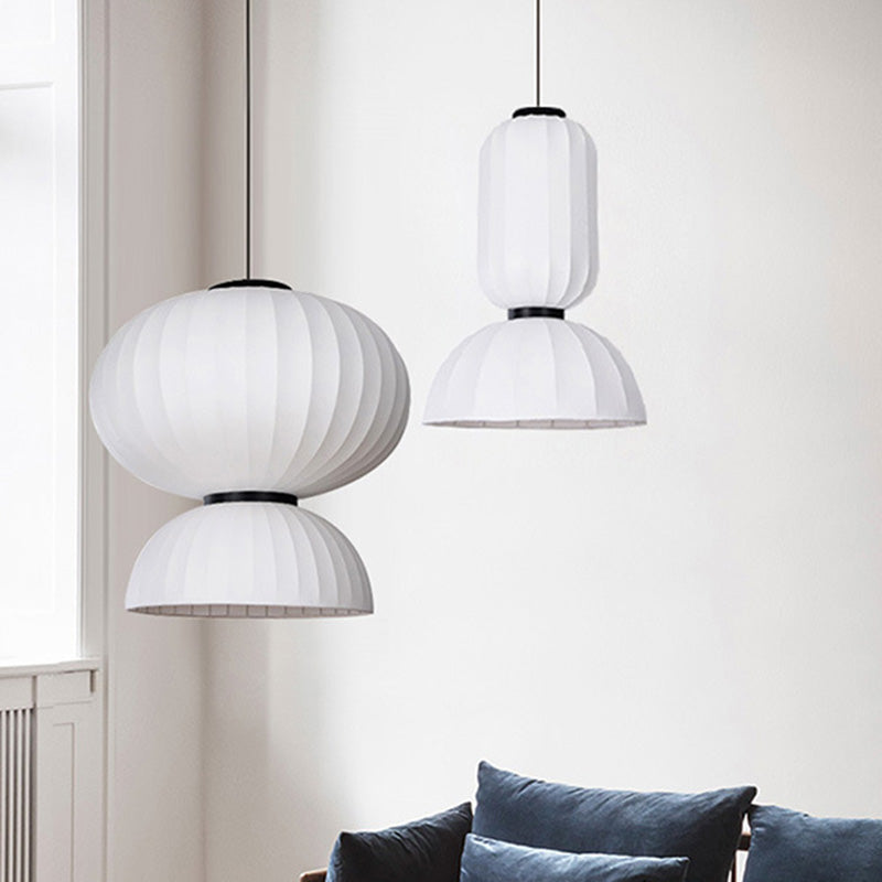 Minimalistischer Stil hängend hängendes leichte Kit weiße Laterne hängende Deckenleuchte mit Stofffarben