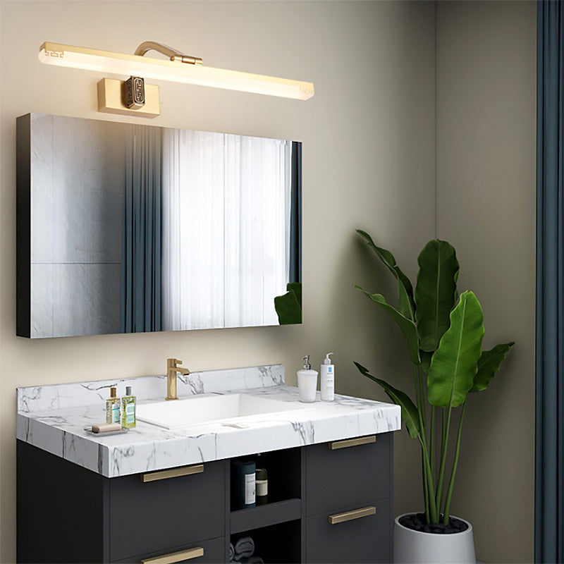 Contemporary Minimalist Vanity Light Fixtures with Glass Shade for Bathroom Washing Room