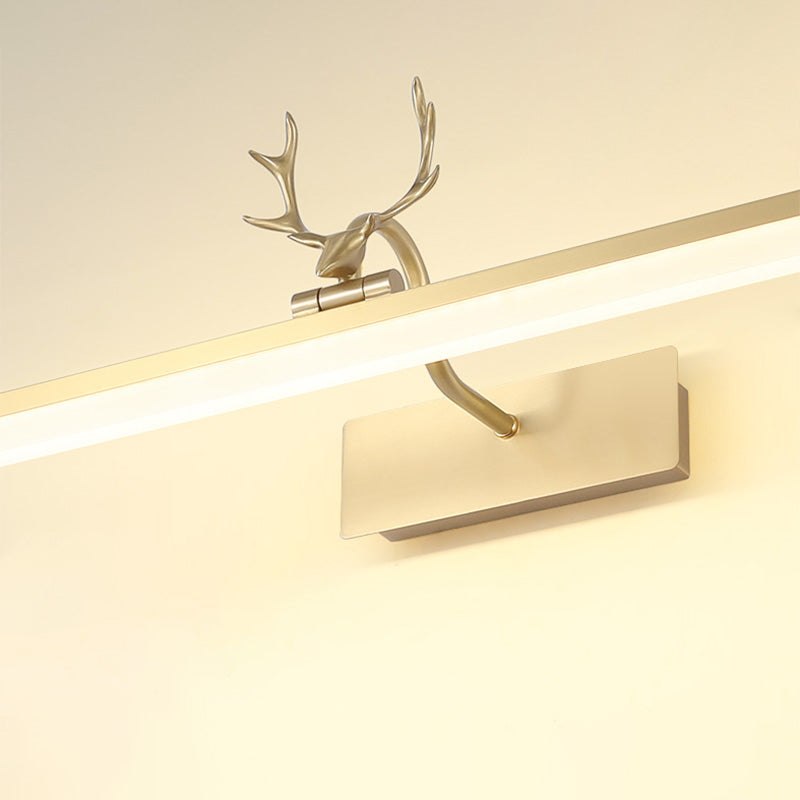 Contemporary Brass Mirror Lighting Fixture Wall Mounted Light Fixture for Bathroom Powder Room