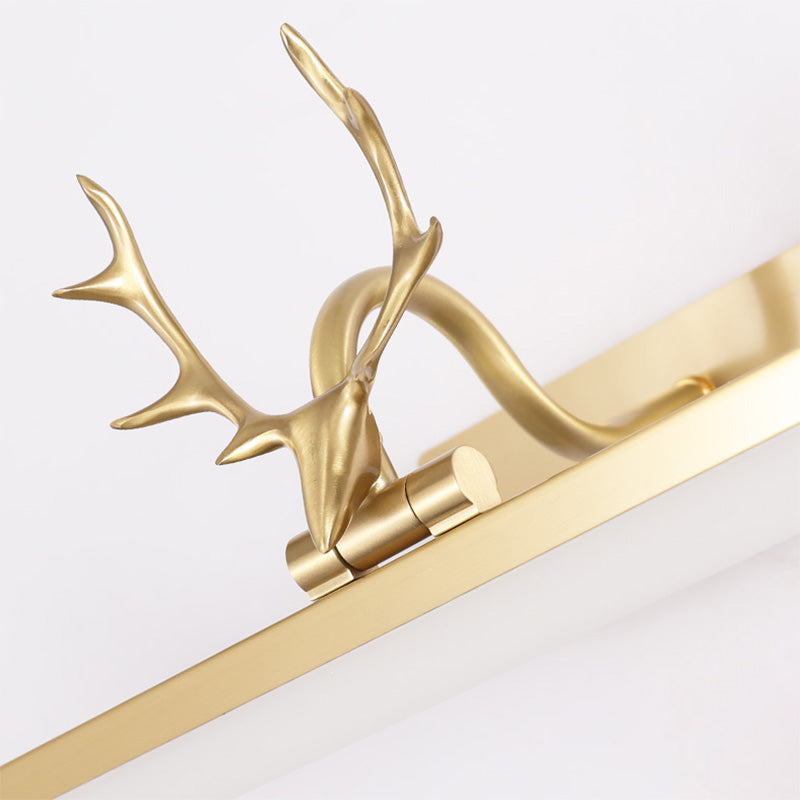 Contemporary Brass Mirror Lighting Fixture Wall Mounted Light Fixture for Bathroom Powder Room