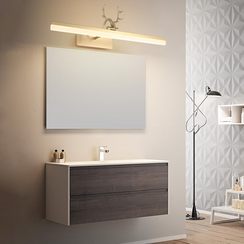 Contemporary Brass Mirror Lighting Fixture Wall Mounted Light Fixture for Bathroom Powder Room