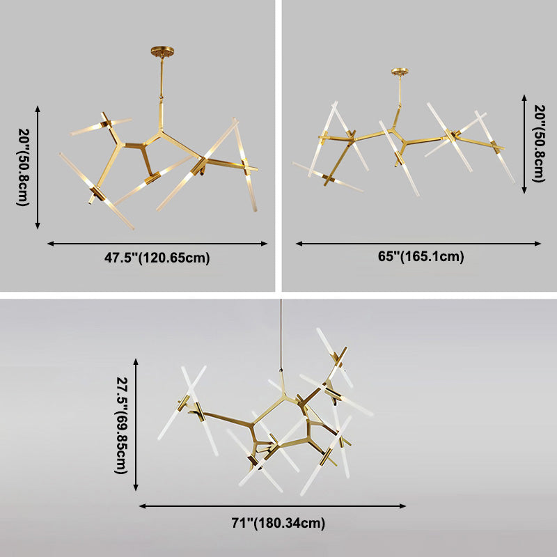 Plafond de lampe à LED multi-lumière contemporaine Light Hanging Light Geométrique moderne Light