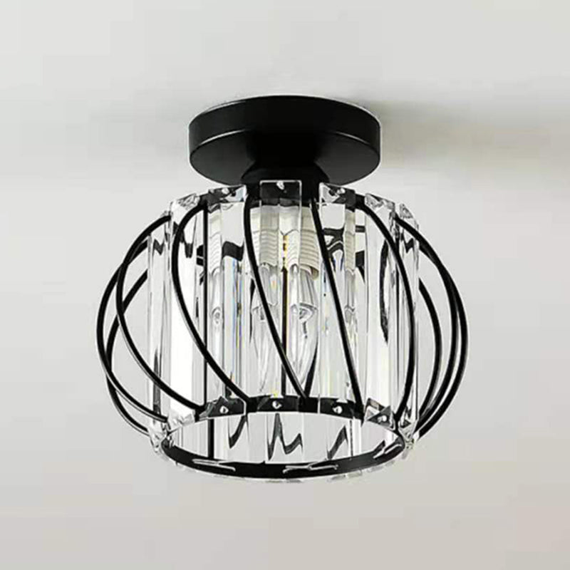 Crystal Globe plafondmontage lichtarmatuur Eenvoudige stijl plafondverlichting voor gangpad
