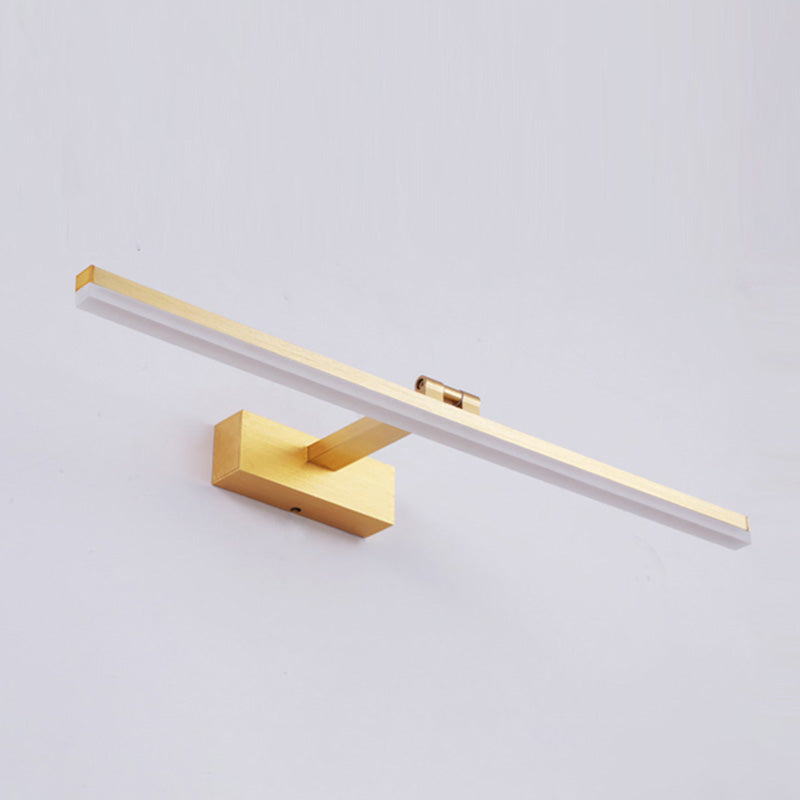 Modernist Single-Bulb Copper Mirror Front Light LED Metallic Wall Mounted Light for Bathroom