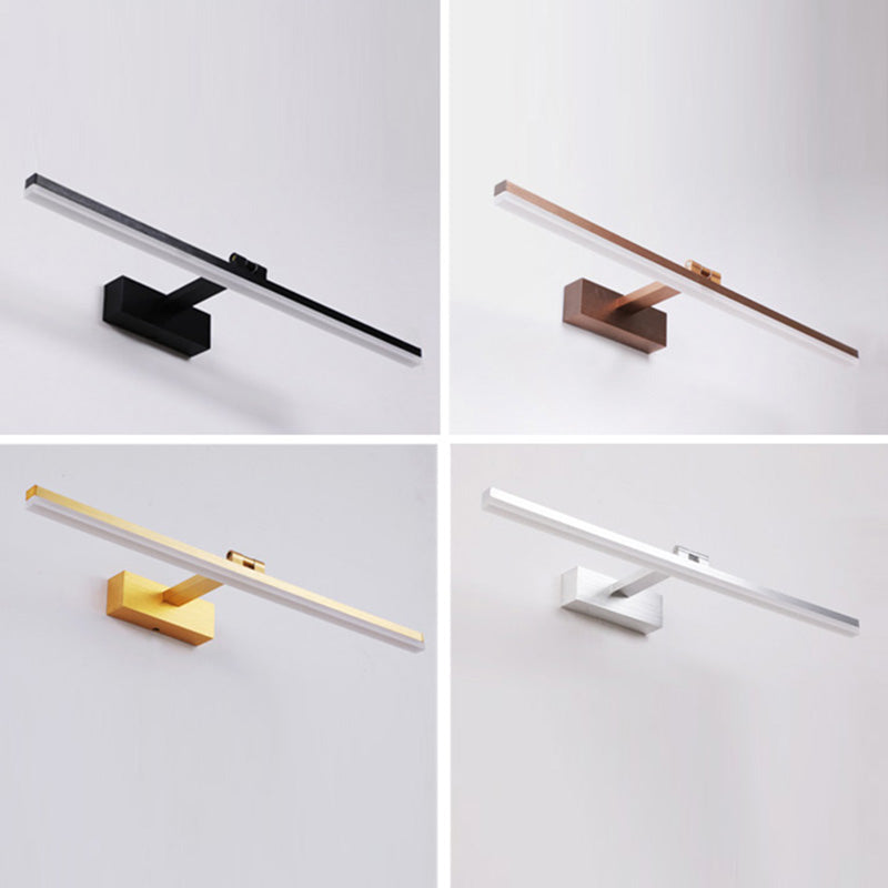 Modernist Single-Bulb Copper Mirror Front Light LED Metallic Wall Mounted Light for Bathroom