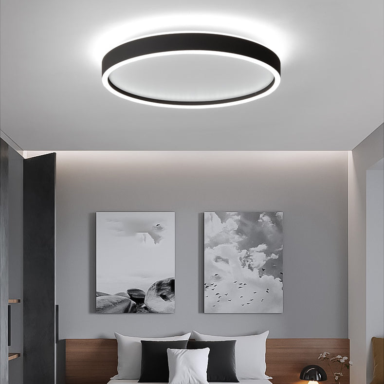 Metal Circular Flush mount Ceiling Lamp Minimalism Style LED Flush Mount Lighting for Bedroom