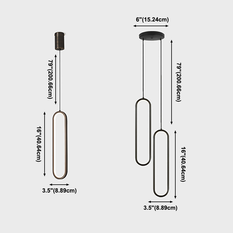 Geometric Pendant Lighting Fixtures Modern LED Suspension Lamp with White Acrylic Shade