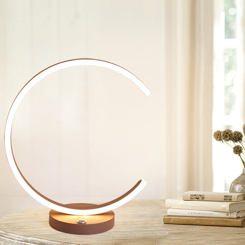 Koffie gebogen nachtkastje lamp Minimalisme LED Acryl Taakverlichting in warm/wit licht