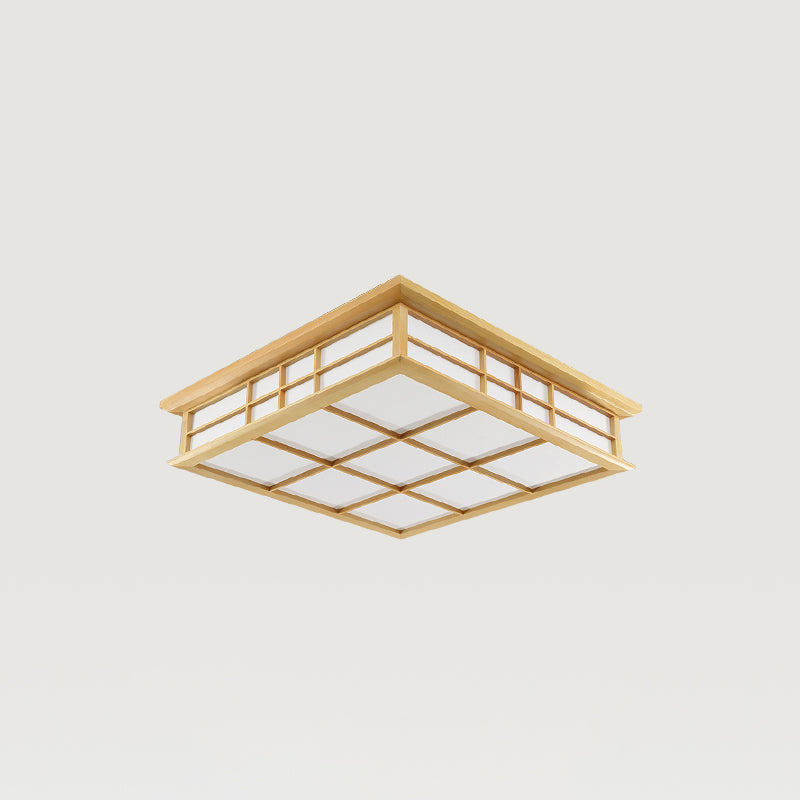 Luminaires encastrés carrés, lampe encastrée moderne beige avec abat-jour en acrylique