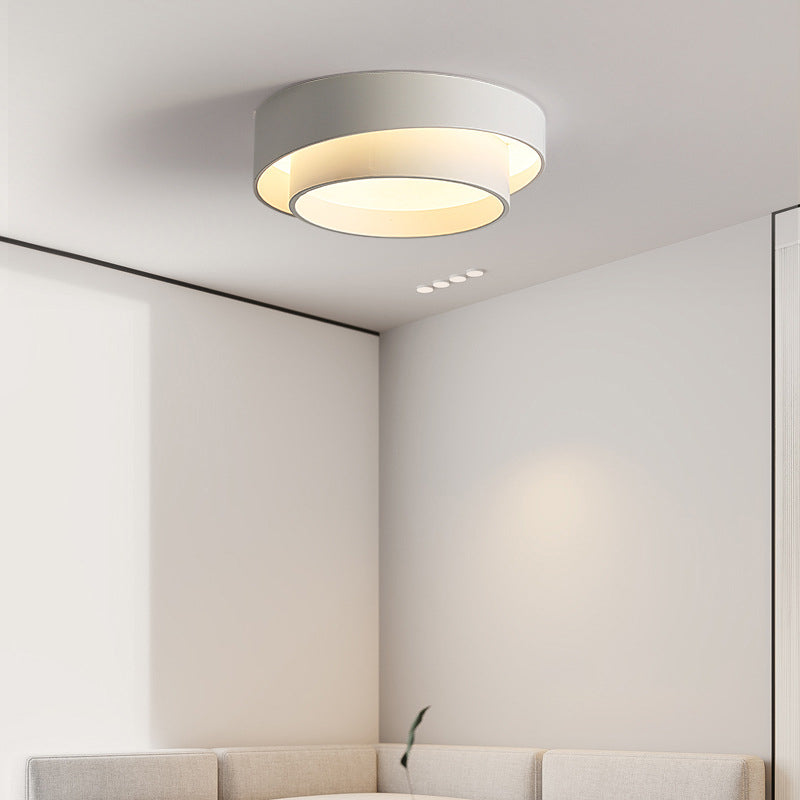 Moderne Stijl Ronde Flush Mount Licht Metaal 1 Licht Plafond Licht voor Slaapkamer