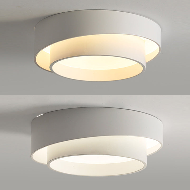 Moderne Stijl Ronde Flush Mount Licht Metaal 1 Licht Plafond Licht voor Slaapkamer