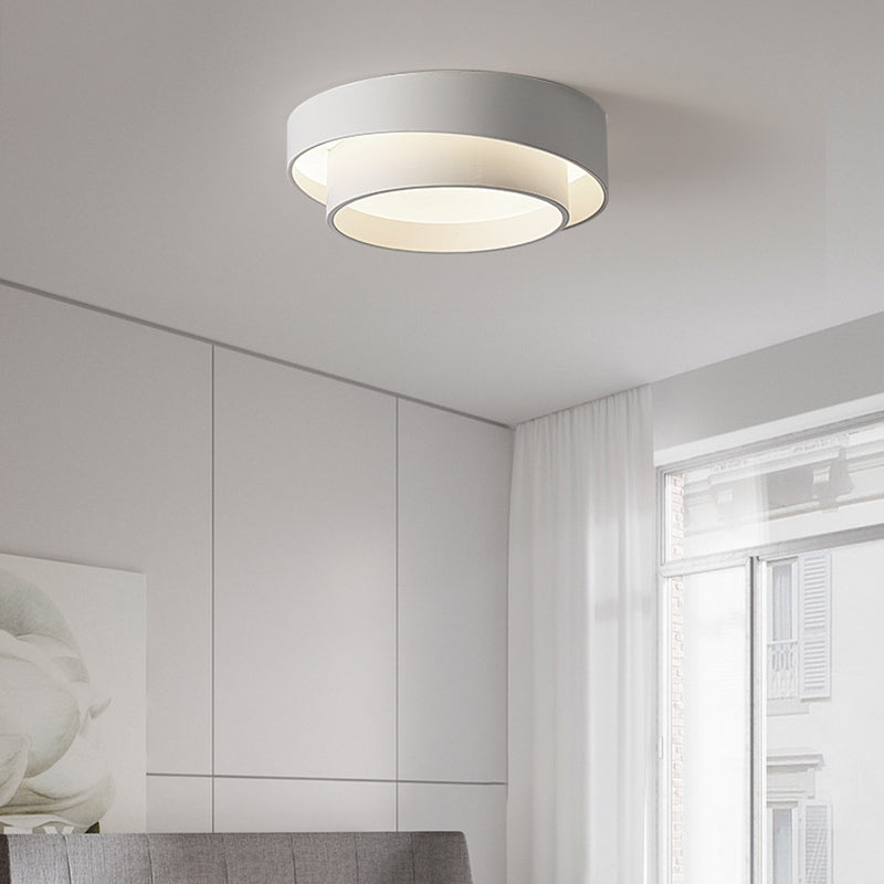 Moderne Stijl Ronde Flush Mount Licht Metaal 1 Licht Plafond Licht voor Slaapkamer