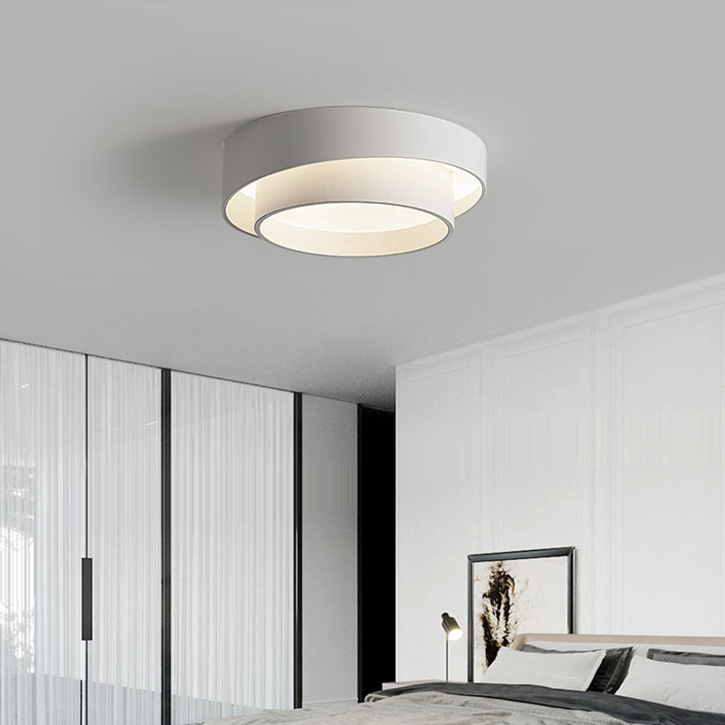 Moderne Stijl Ronde Flush Mount Licht Metaal 1 Licht Plafond Licht voor Slaapkamer