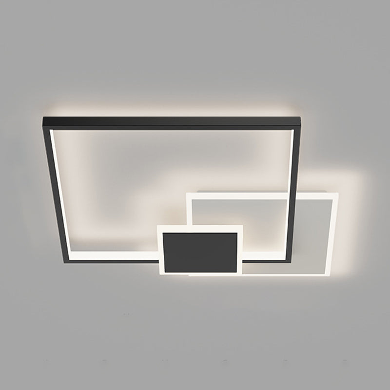 Creatieve Plafond Mount Light Fixture met Witte Acryl Shade voor Woonkamer