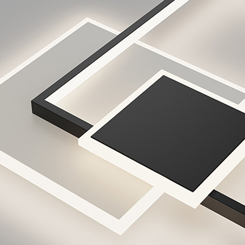 Creatieve Plafond Mount Light Fixture met Witte Acryl Shade voor Woonkamer