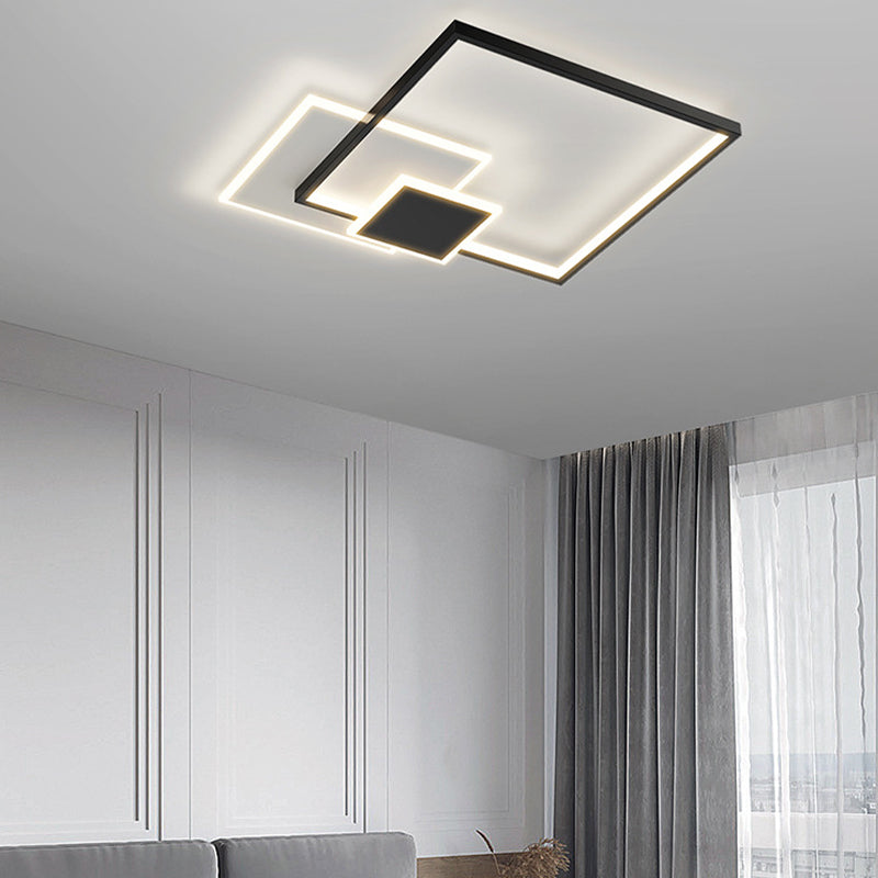 Creatieve Plafond Mount Light Fixture met Witte Acryl Shade voor Woonkamer