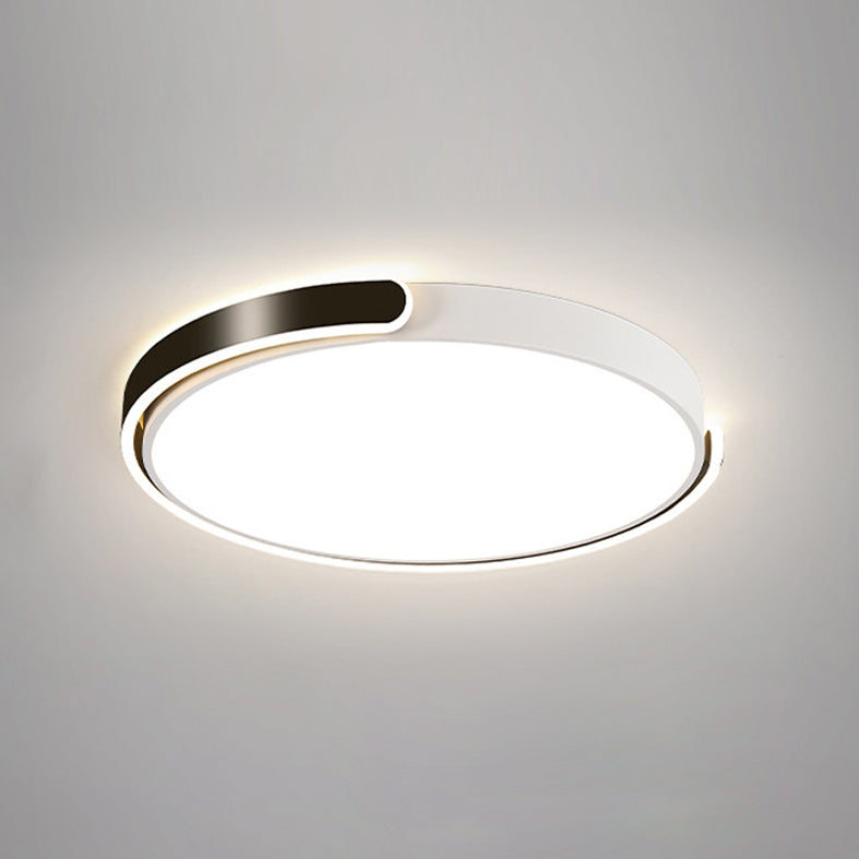 Moderne plafondmontagelamp met ronde acrylkap voor woonkamer