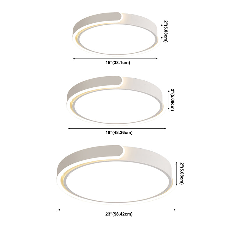Moderne plafondmontagelamp met ronde acrylkap voor woonkamer