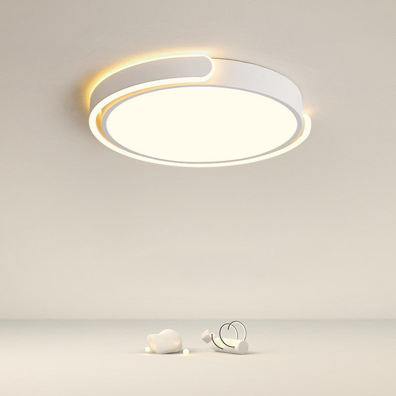 Moderne plafondmontagelamp met ronde acrylkap voor woonkamer