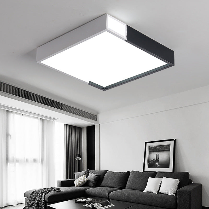 Lámpara de techo rectangular moderna con pantalla acrílica para sala de estar
